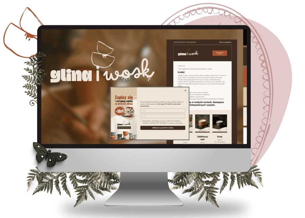 Newsletter portfolio glina i wosk grafika główna